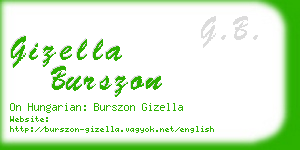 gizella burszon business card